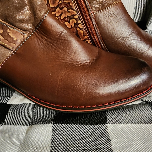 Spring Step L'Artiste bootie size 5.5 brown and mix colors - Picture 12 of 17